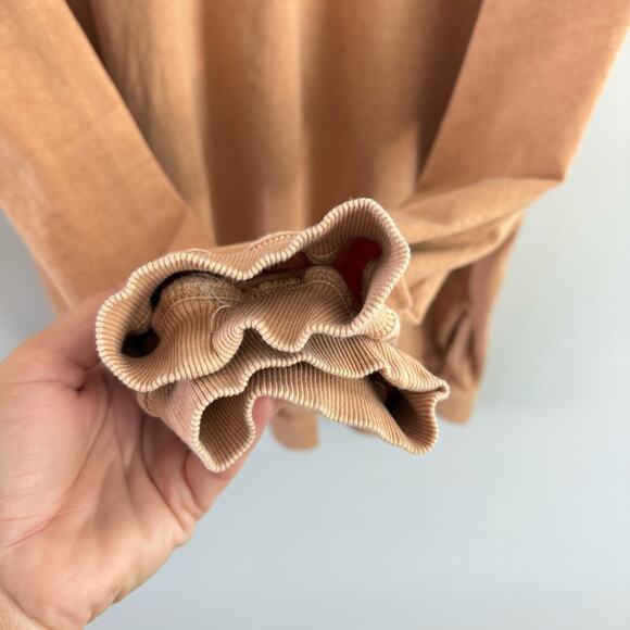 Free People Movement | Womens Hustle Layer Caramel Tan Camel Long Sleeve Top Tee - Picture 7 of 11